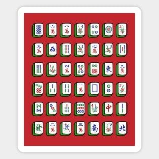 Mahjong Game Tiles Neat and Random. It's Mahjong Time! Magnet